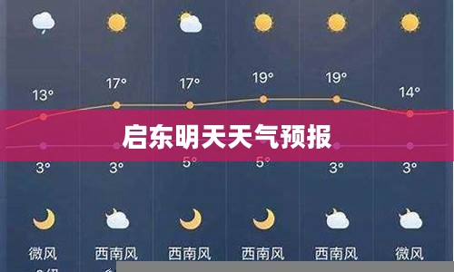 启东明天天气预报及体验展望