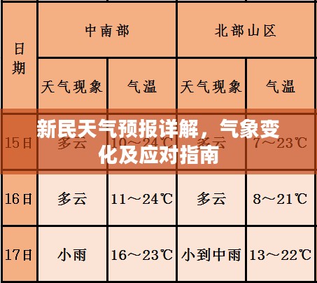 新民天气预报详解，气象变化及应对指南