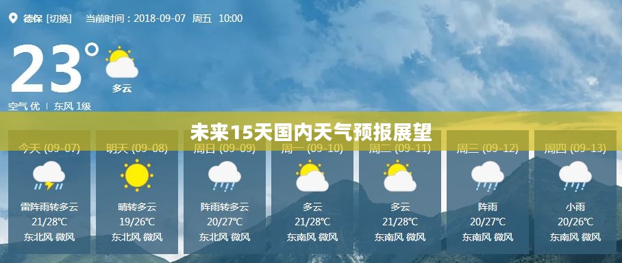 未来15天国内天气预报展望