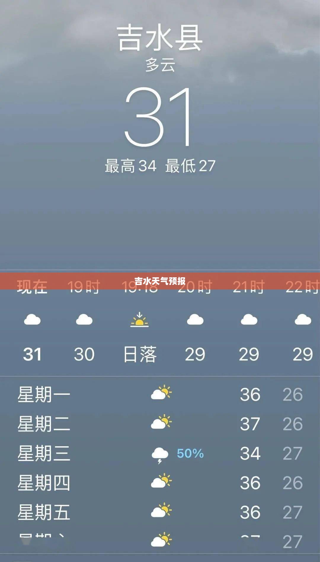 吉水未来15天天气预报预测