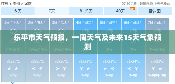 乐平市天气预报，一周天气及未来15天气象预测