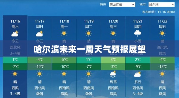 哈尔滨未来一周天气预报展望