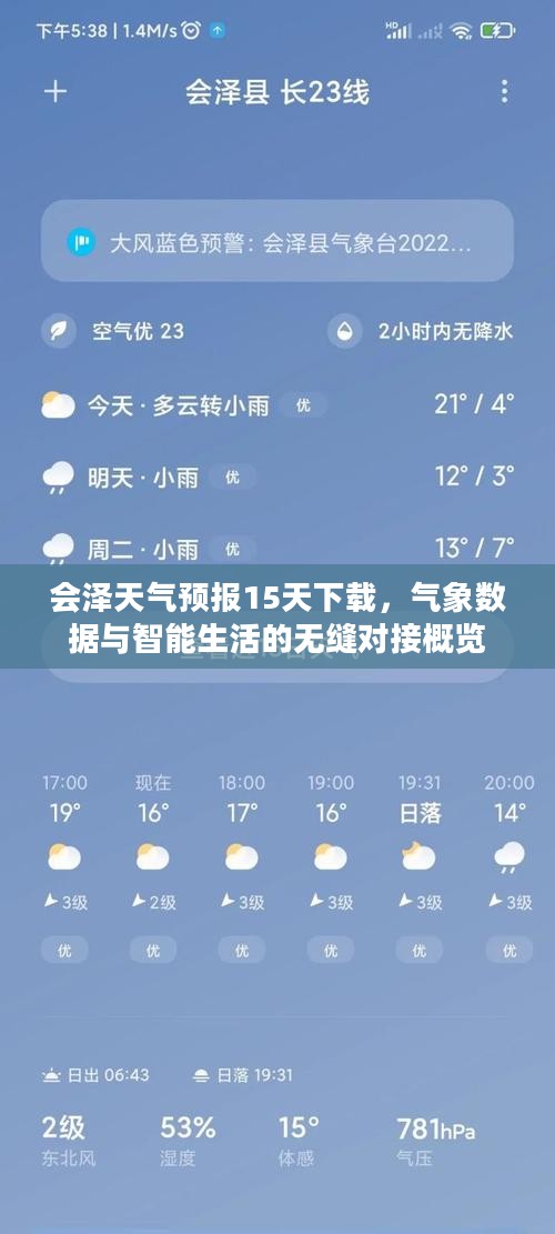 会泽天气预报15天下载，气象数据与智能生活的无缝对接概览