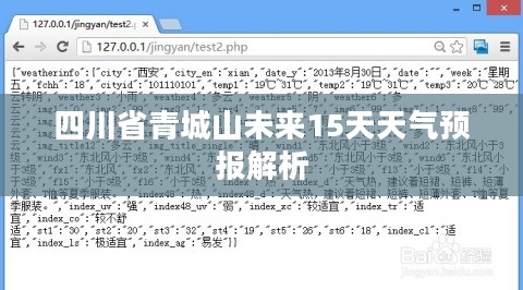 四川省青城山未来15天天气预报解析