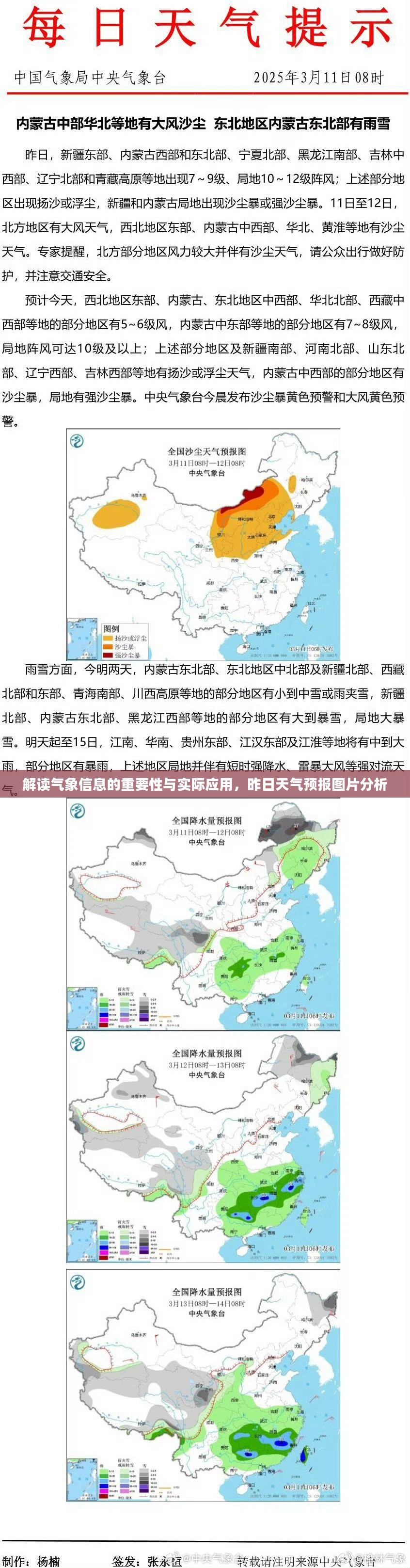 解读气象信息的重要性与实际应用，昨日天气预报图片分析
