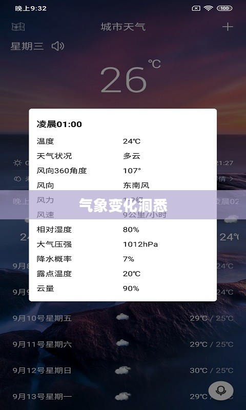 一周天气情况查询，洞悉气象变化，提前准备生活