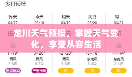 龙川天气预报，掌握天气变化，享受从容生活