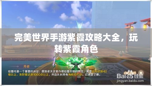 完美世界手游紫霞攻略大全，玩转紫霞角色