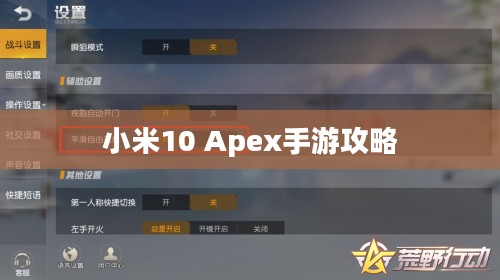 小米10 Apex手游攻略，优化设置与操作指南