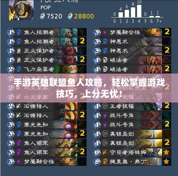 手游英雄联盟鱼人攻略,轻松掌握游戏技巧,上分无忧! 手游英雄联盟鱼人攻略,轻松掌握游戏技巧,上分无忧!
