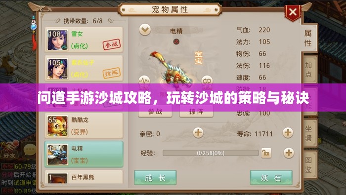 问道手游沙城攻略，玩转沙城的策略与秘诀