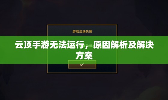 云顶手游无法运行，原因解析及解决方案