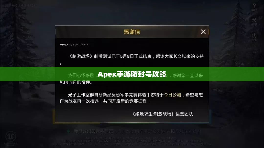 Apex手游防封号攻略，游戏无忧，避免封号风险