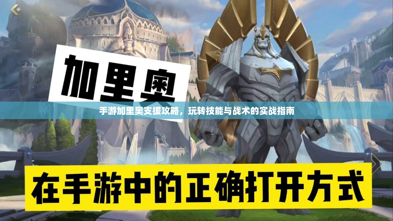 手游加里奥支援攻略，玩转技能与战术的实战指南