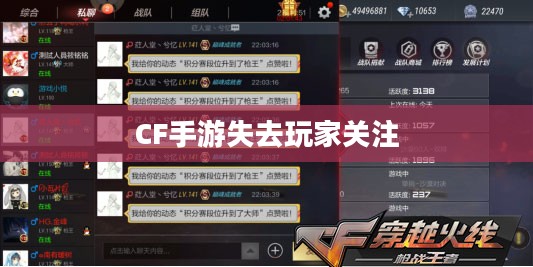 CF手游逐渐失去玩家关注的原因深度探究