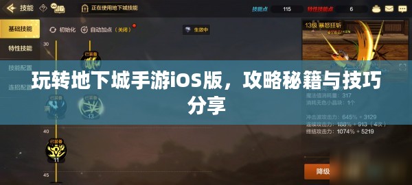 玩转地下城手游iOS版，攻略秘籍与技巧分享