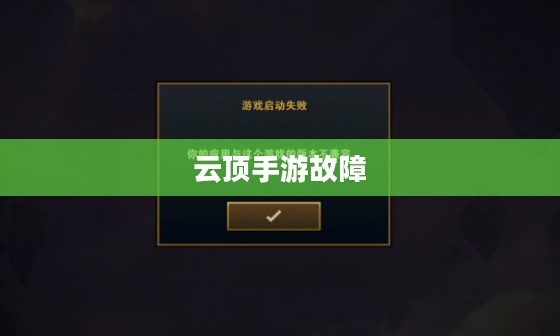 云顶手游无法运行,原因解析及解决方案 云顶手游无法运行,原因解析及解决方案