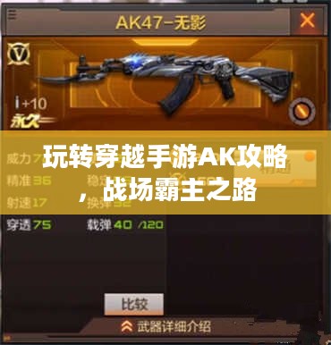 玩转穿越手游AK攻略，战场霸主之路