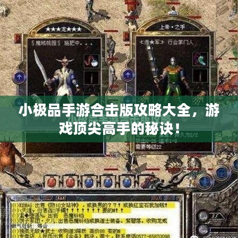 小极品手游合击版攻略大全，游戏顶尖高手的秘诀！