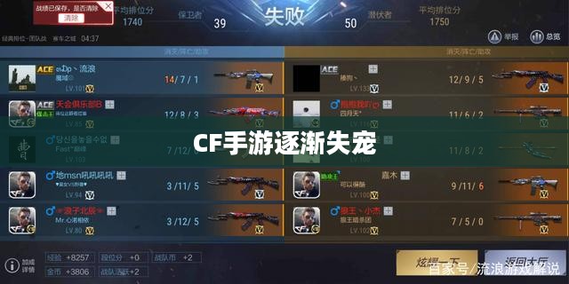 CF手游逐渐失宠的背后原因探究，玩家关注度下降之谜
