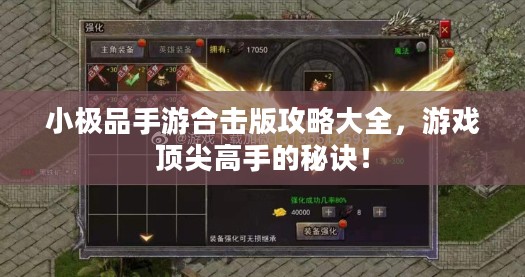 小极品手游合击版攻略大全，游戏顶尖高手的秘诀！