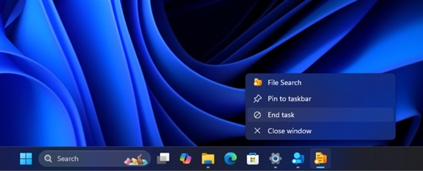 微软Windows 11新功能揭秘，任务栏图标支持直接结束任务功能