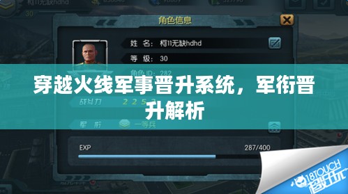 穿越火线军事晋升系统详解，军衔晋升解析与攻略