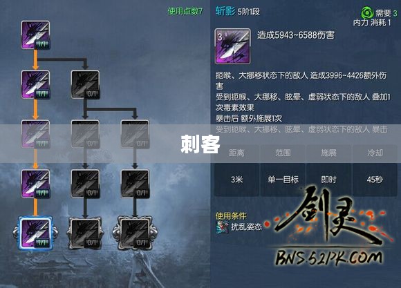 天书奇谈，刺客角色技能加点攻略