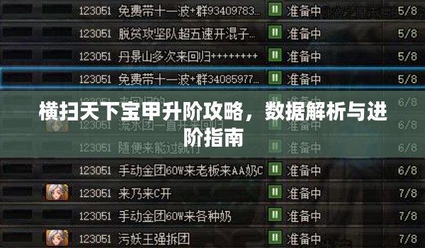 横扫天下宝甲升阶攻略，数据解析与进阶指南