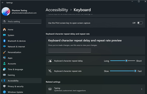 微软优化Windows 11设置，控制面板逐步淘汰，键盘选项调整亮相