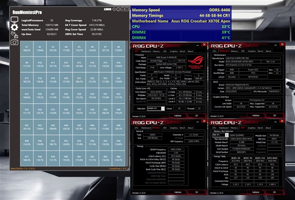 首次!芝奇展示128GB DDR5-8400 CL44豪华内存