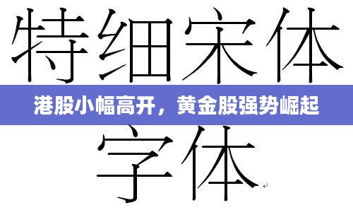港股小幅高开，黄金股强势上扬闪耀市场