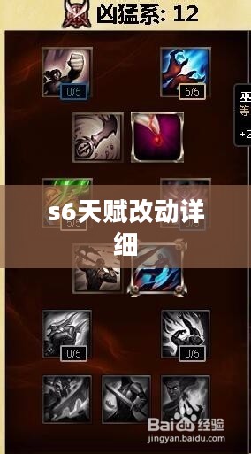 《英雄联盟》s6天赋符文系统解析与应用指南