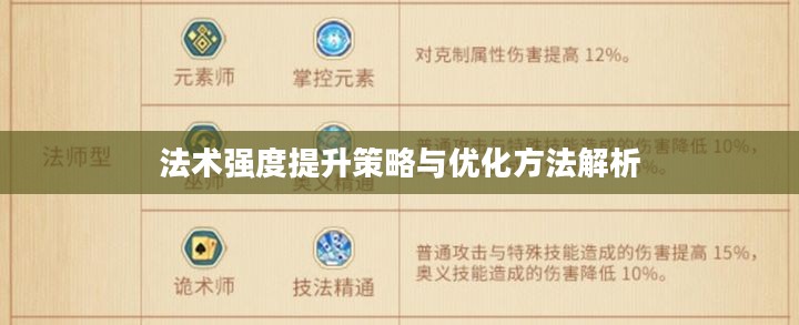 法术强度提升策略与优化方法解析