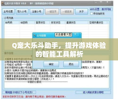 Q宠大乐斗助手，提升游戏体验的智能工具解析