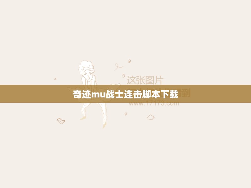 《奇迹MU》战士连击脚本使用指南及技巧解析