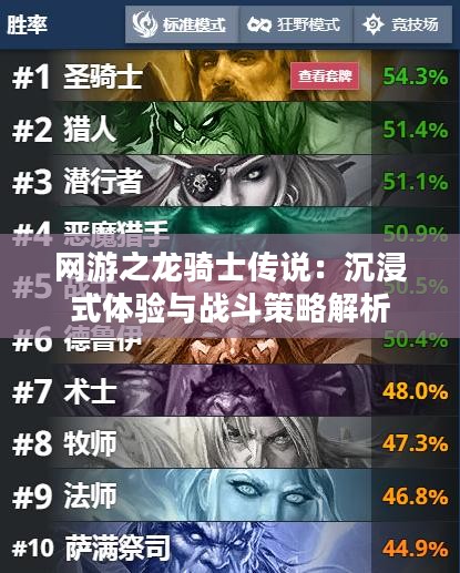 网游之龙骑士传说：沉浸式体验与战斗策略解析