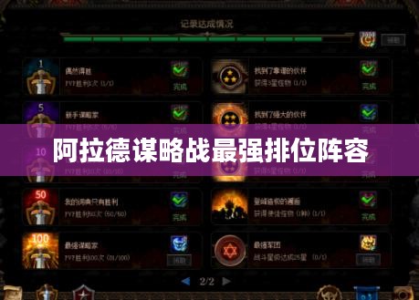 阿拉德谋略战高效阵容构建指南
