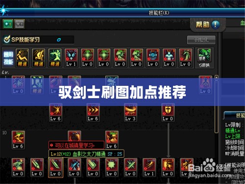 驭剑士刷图加点策略详析：提升输出与生存的双重优化