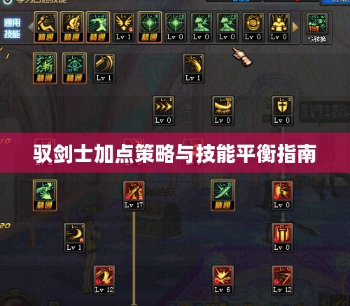 驭剑士加点策略与技能平衡指南