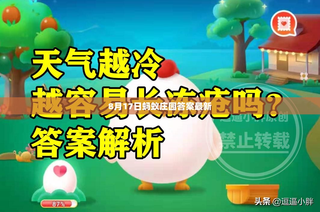 8月17日蚂蚁庄园答案解析：日常常识问答挑战