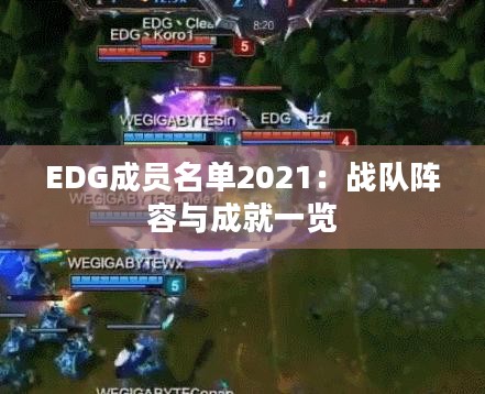 EDG成员名单2021：战队阵容与成就一览