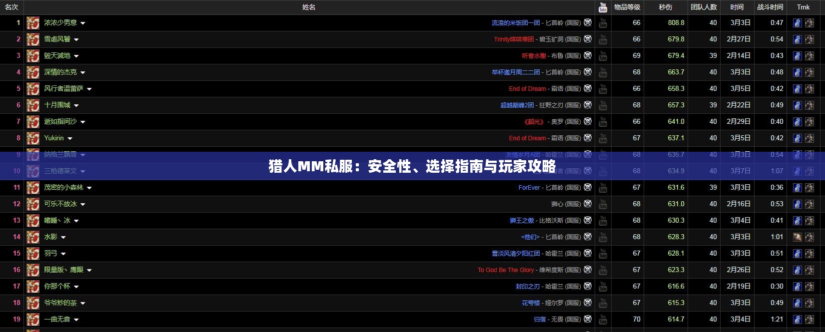 猎人MM私服：安全性、选择指南与玩家攻略