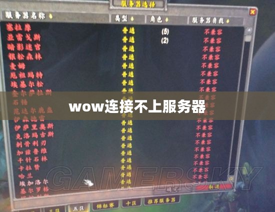 WoW连接不上问题解决指南:快速恢复游戏体验 WoW连接不上问题解决指南:快速恢复游戏体验