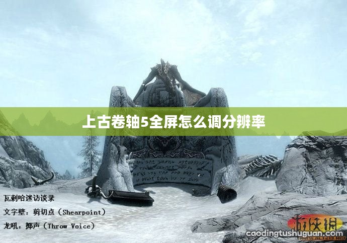 上古卷轴5天际全屏显示问题解决方案解析