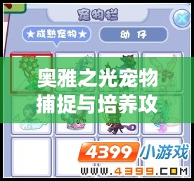 奥雅之光宠物捕捉与培养攻略,提升战斗实力 奥雅之光宠物捕捉与培养攻略,提升战斗实力