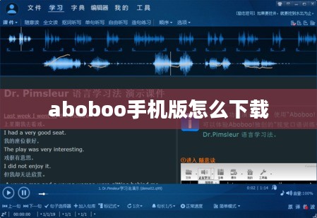 Aboboo语言学习工具的优势与高效应用策略解析 Aboboo语言学习工具的优势与高效应用策略解析