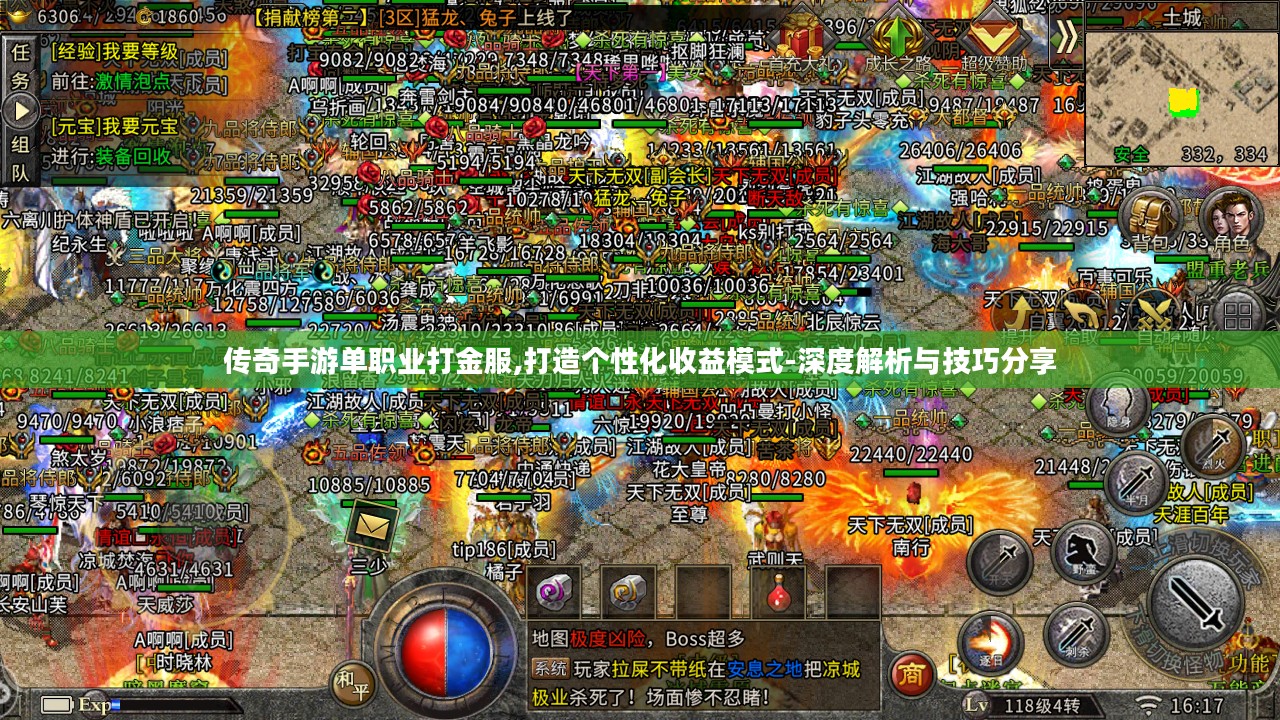 传奇手游单职业打金服,打造个性化收益模式-深度解析与技巧分享 传奇手游单职业打金服,打造个性化收益模式-深度解析与技巧分享