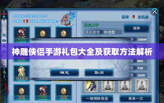 神雕侠侣手游礼包大全及获取方法解析