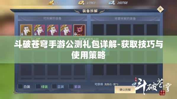 斗破苍穹手游公测礼包详解-获取技巧与使用策略 斗破苍穹手游公测礼包详解-获取技巧与使用策略